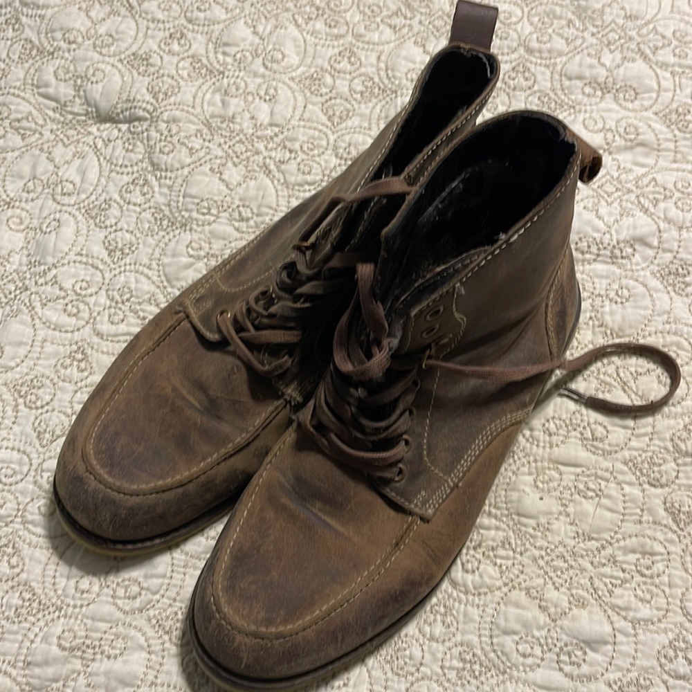 Men’s Boots - size 10.5 - Brown - comfortable and worn look